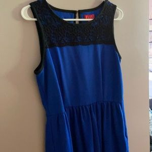 Elle size 12 crochet trim fit and flare dress. GUC